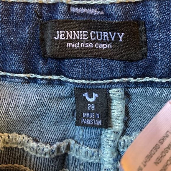 True Religion Jennie Curvy Mid Rise Capri Comfort Stretch Women’s size 28 - Picture 6 of 16